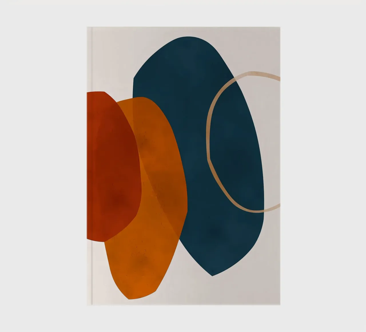 geometrische vormen overlappende abstracte compositie kleurcont notitieboek van Janine P McGuire