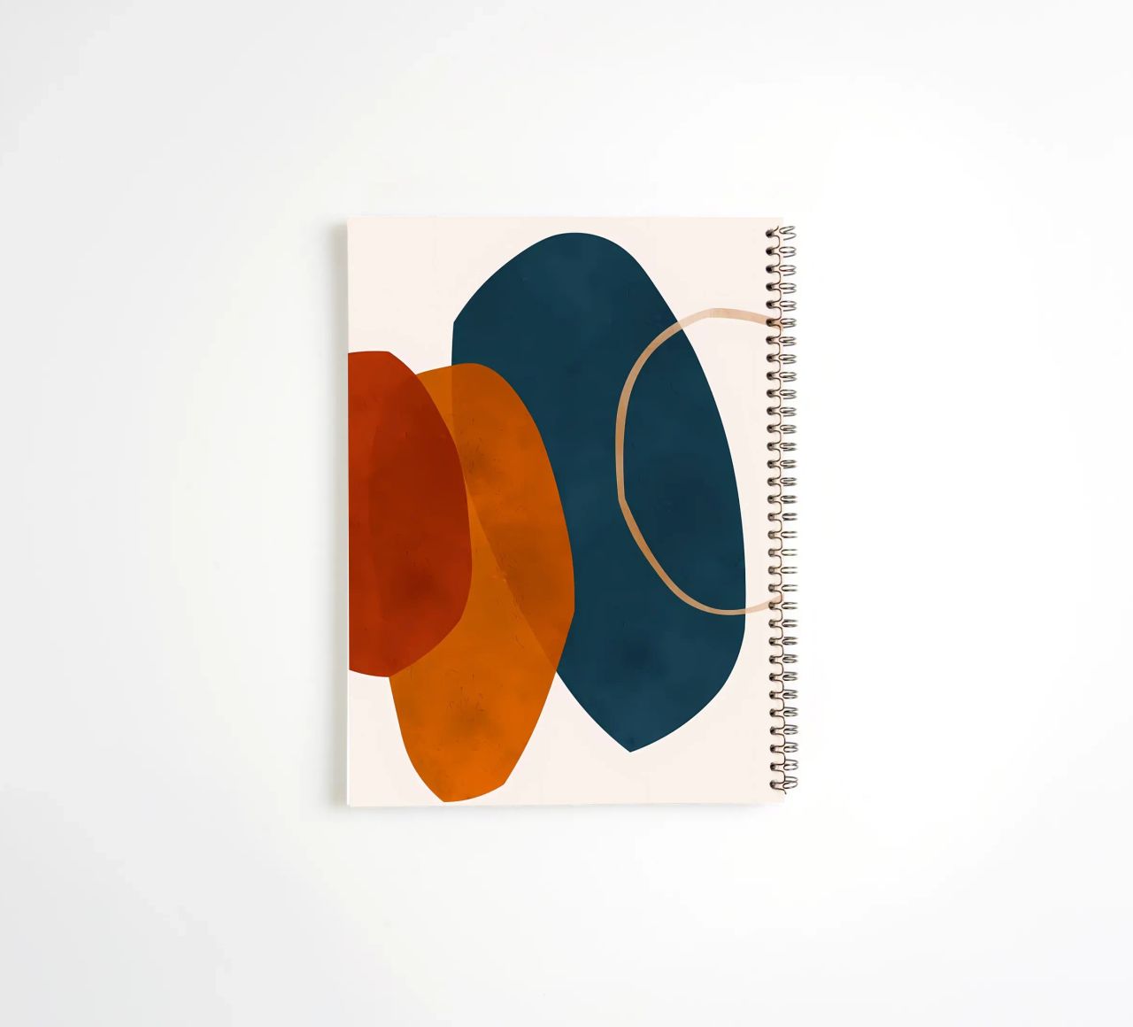 geometric shapes overlapping abstract composition color cont spiral notebook by Janine P McGuire