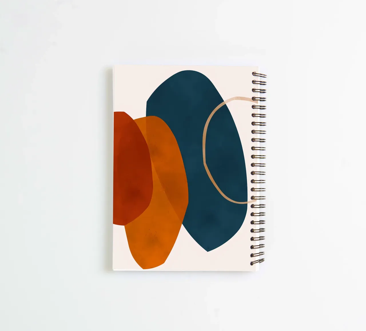 geometric shapes overlapping abstract composition color cont spiral notebook by Janine P McGuire