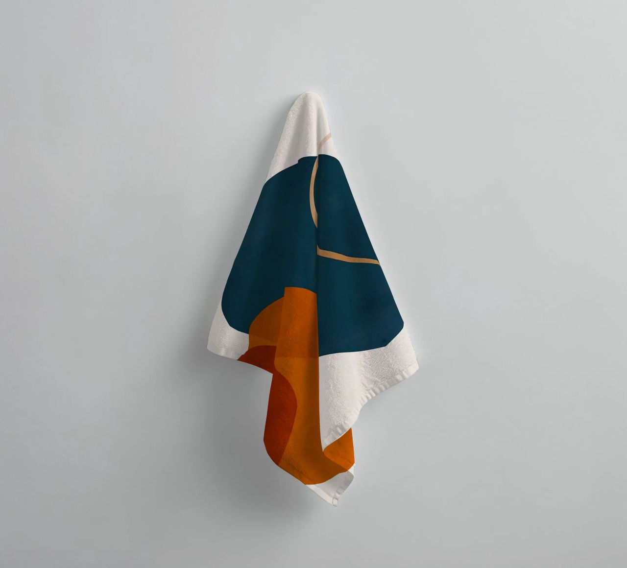 geometric shapes overlapping abstract composition color cont towel by Janine P McGuire