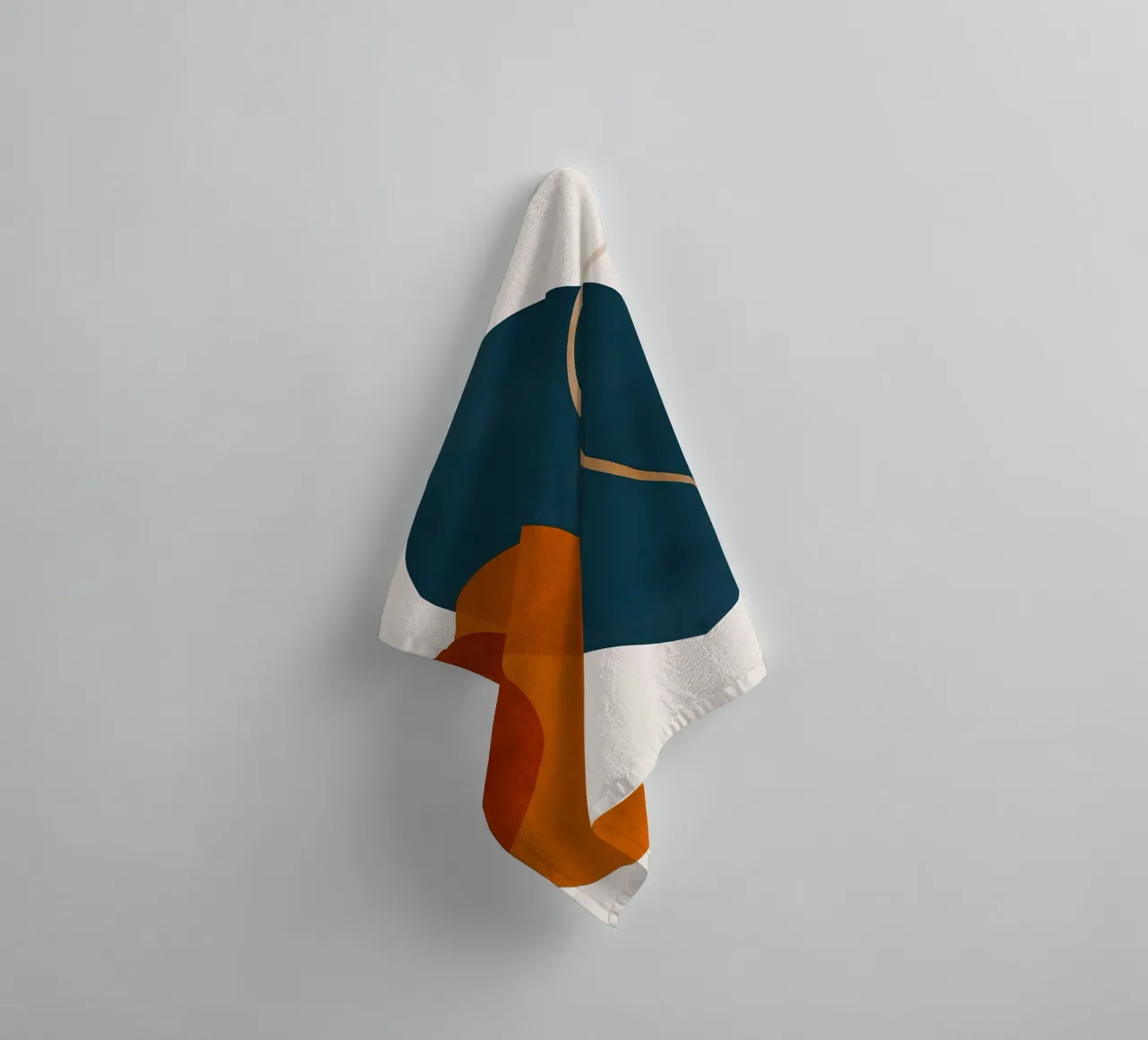 formes géométriques se chevauchant composition abstraite couleur cont serviette de bain de Janine P McGuire