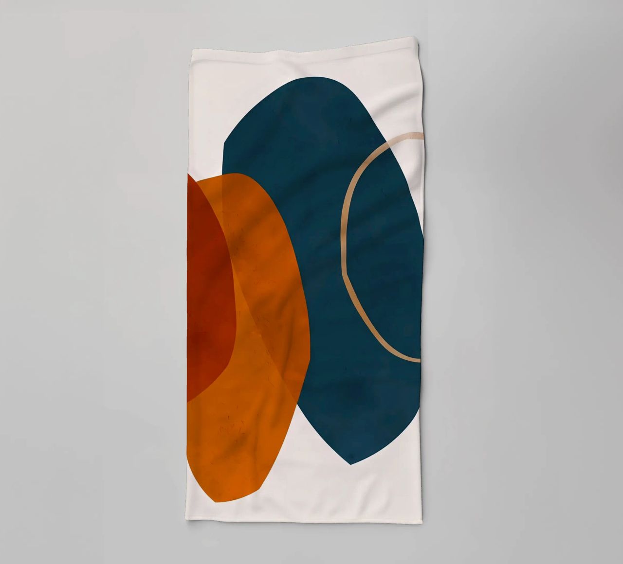 geometric shapes overlapping abstract composition color cont towel by Janine P McGuire