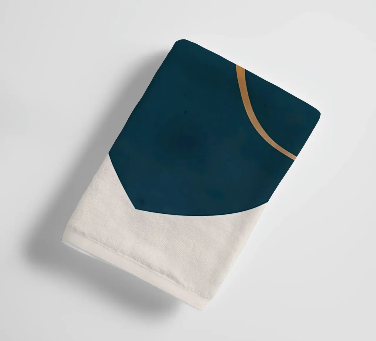 geometrische vormen overlappende abstracte compositie kleurcont badhanddoek van Janine P McGuire