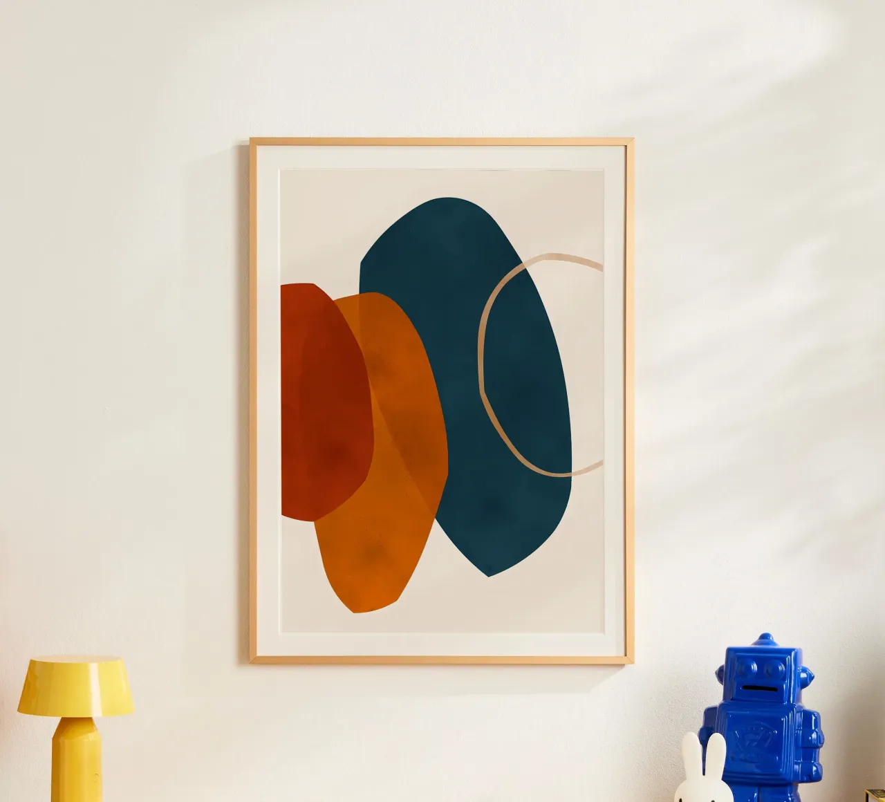 forme geometriche sovrapposte composizione astratta colore cont poster da Janine P McGuire