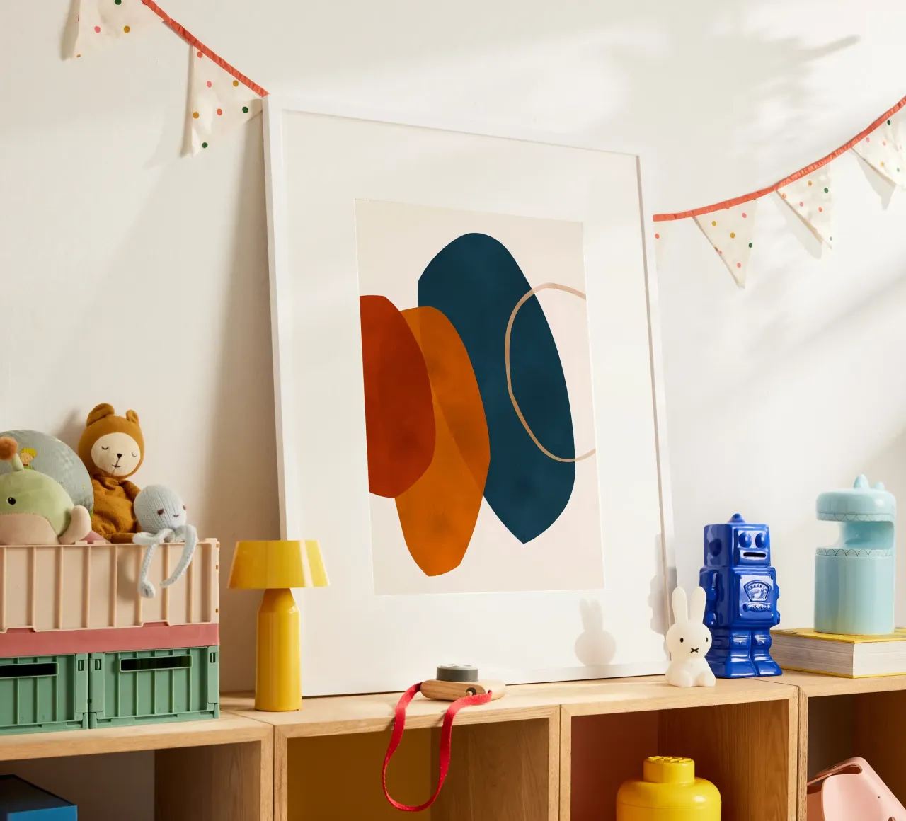 forme geometriche sovrapposte composizione astratta colore cont poster da Janine P McGuire