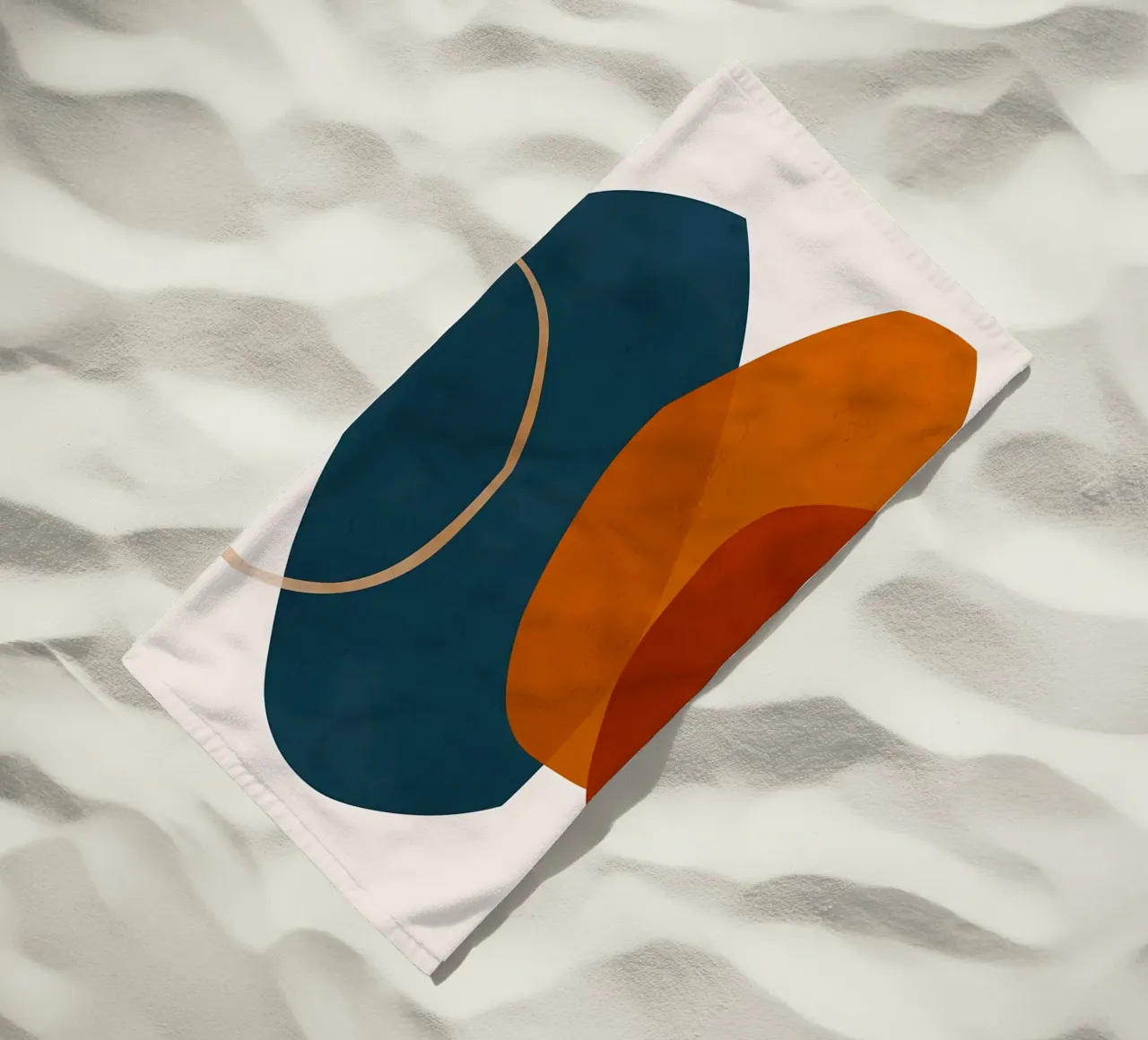 forme geometriche sovrapposte composizione astratta colore cont telo mare da Janine P McGuire