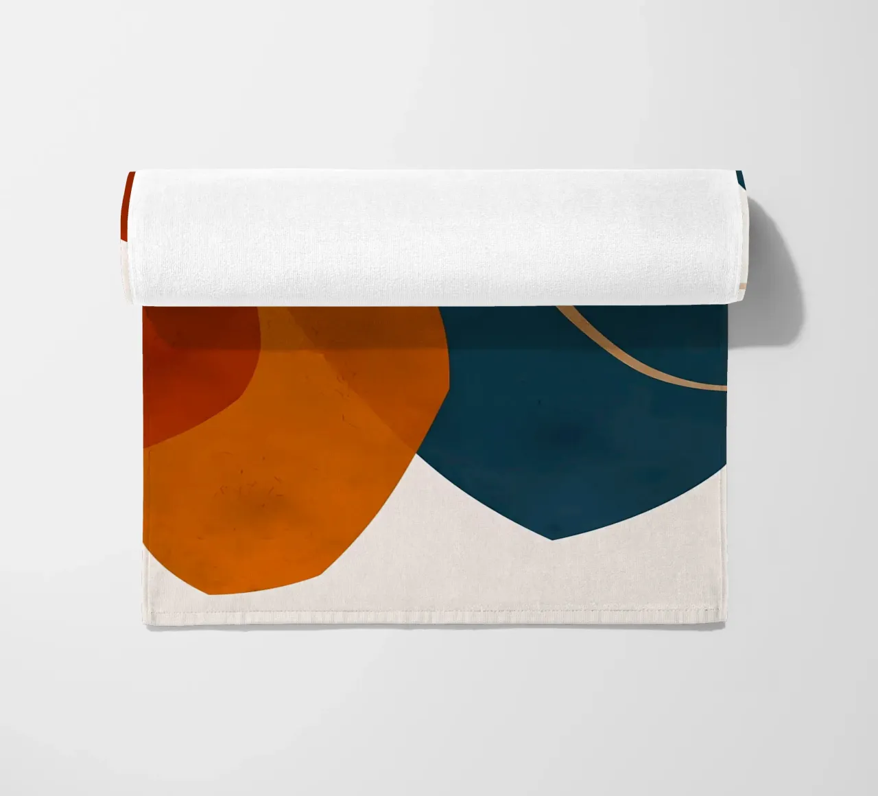 forme geometriche sovrapposte composizione astratta colore cont telo mare da Janine P McGuire