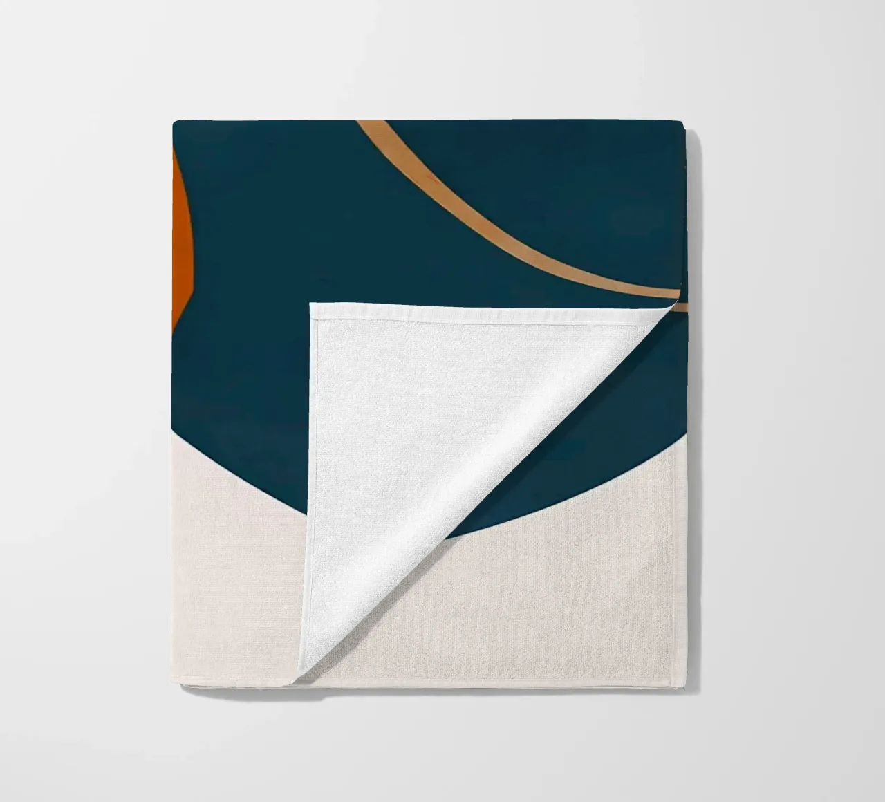 forme geometriche sovrapposte composizione astratta colore cont telo mare da Janine P McGuire