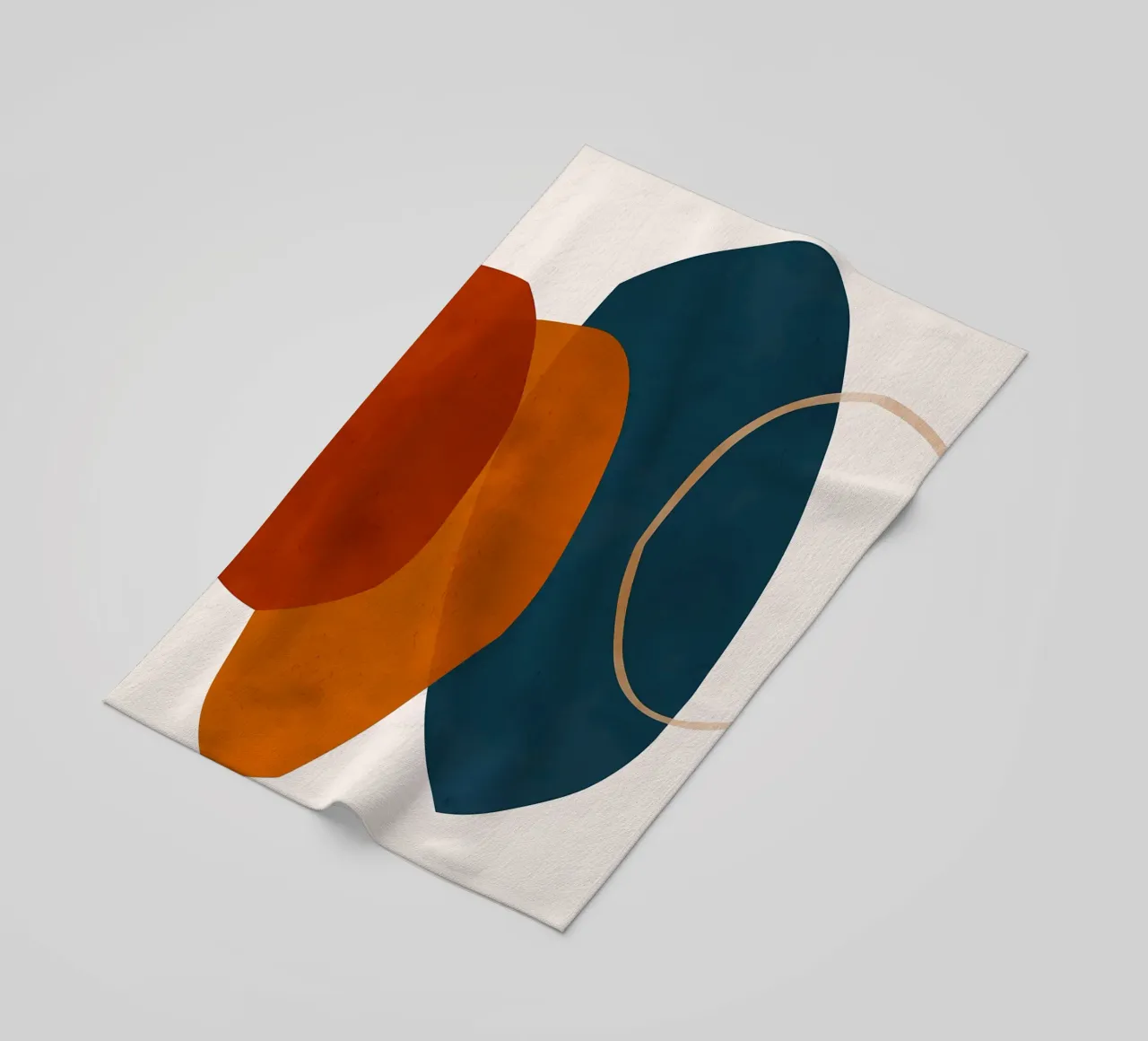forme geometriche sovrapposte composizione astratta colore cont telo mare da Janine P McGuire