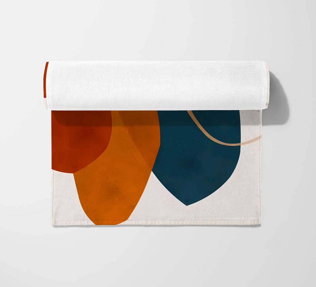 forme geometriche sovrapposte composizione astratta colore cont telo mare da Janine P McGuire