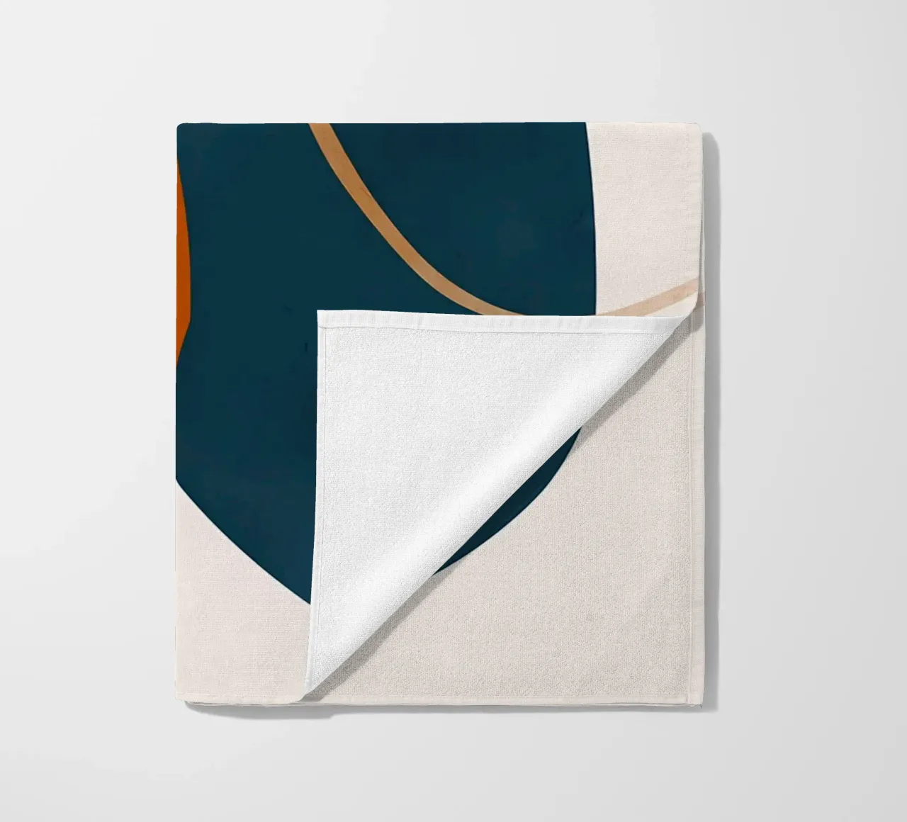 forme geometriche sovrapposte composizione astratta colore cont telo mare da Janine P McGuire