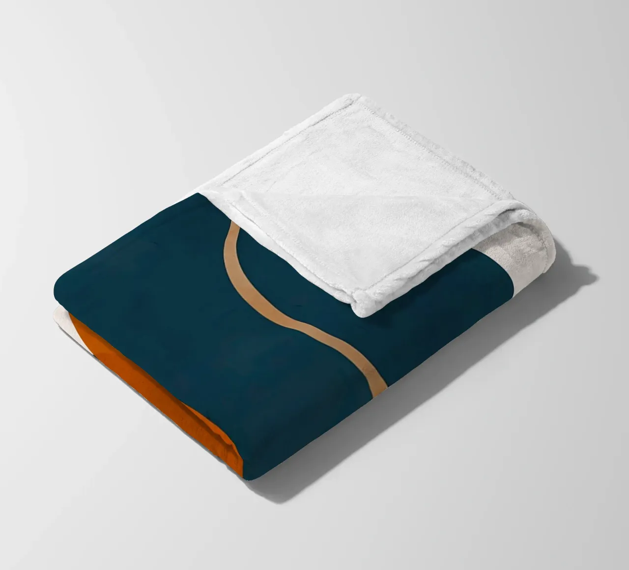 geometric shapes overlapping abstract composition color cont fleece blanket by Janine P McGuire