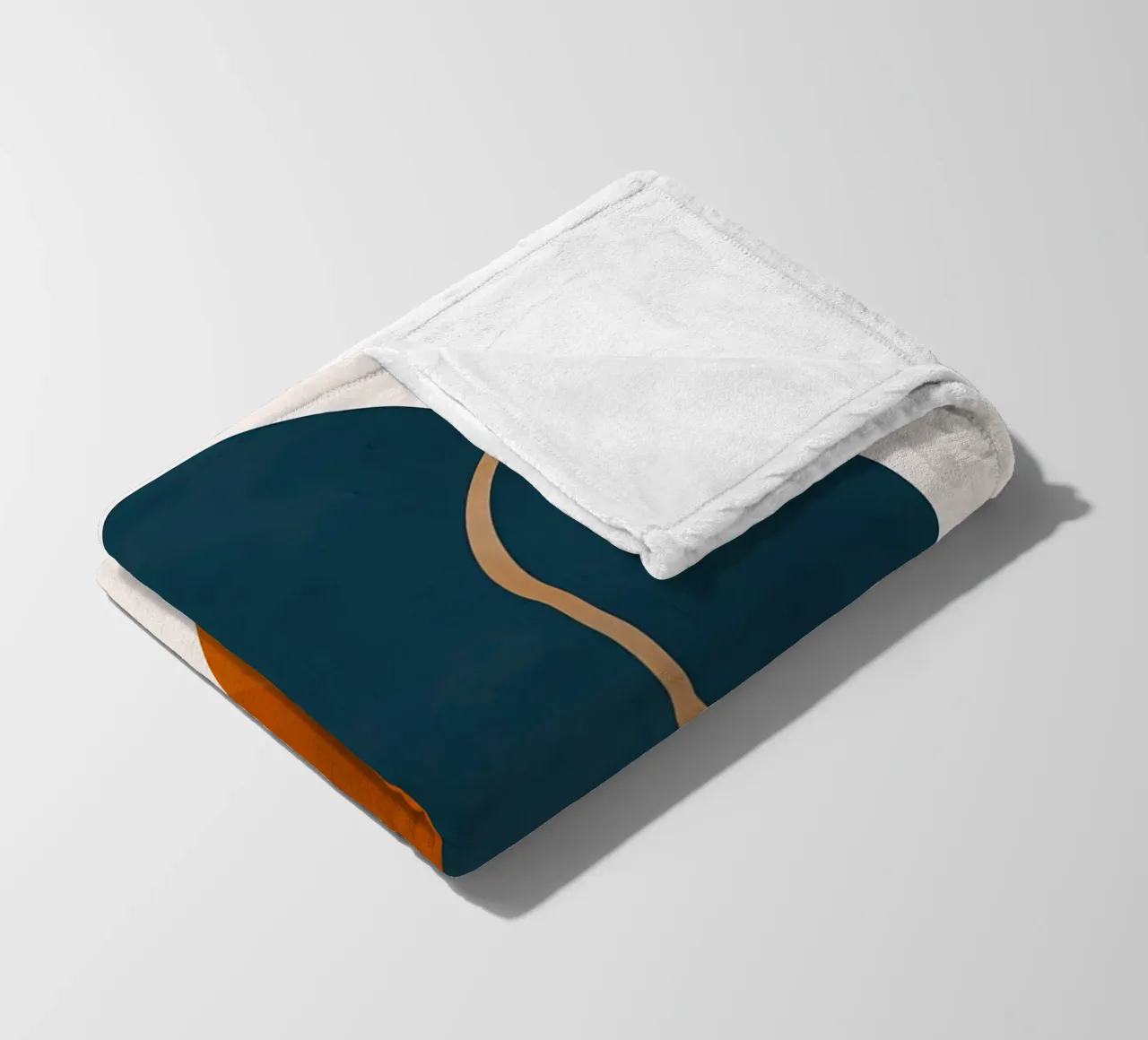 geometric shapes overlapping abstract composition color cont fleece blanket by Janine P McGuire