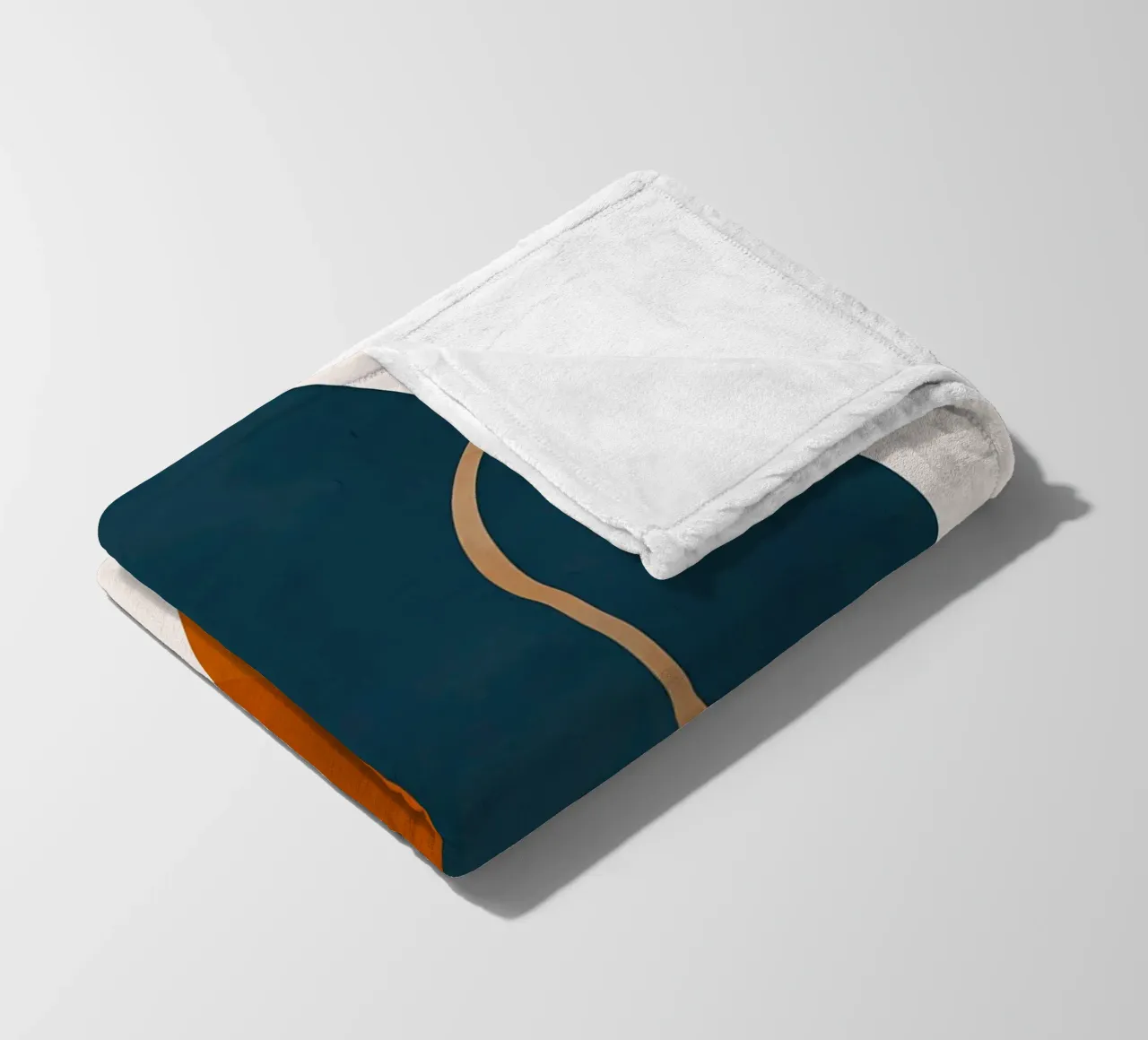 geometric shapes overlapping abstract composition color cont fleece blanket by Janine P McGuire