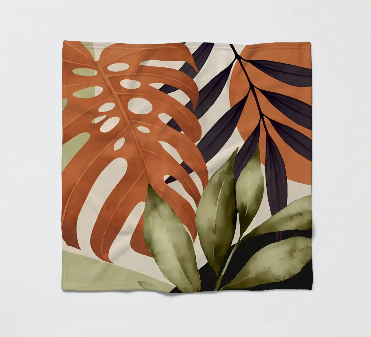 foglie natura tropicale pianta fogliame botanico coperta in pile da Janine P McGuire