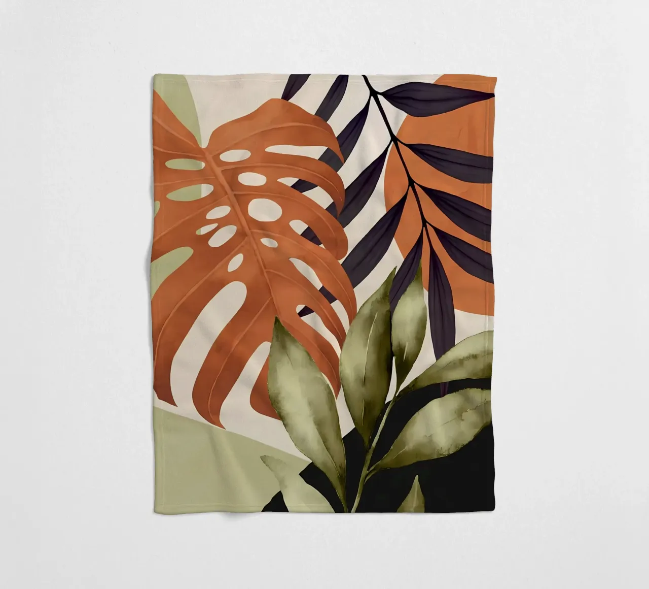 foglie natura tropicale pianta fogliame botanico coperta in pile da Janine P McGuire