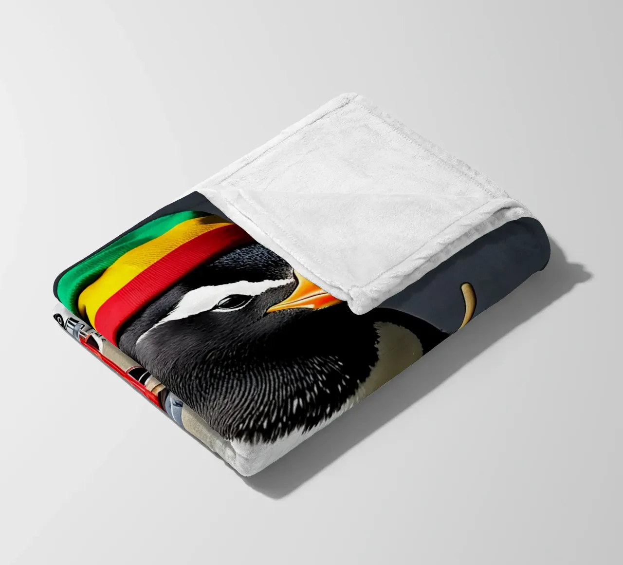 Pinguin mit Schlagzeug 2 coperta in pile da kosinsart.gallery