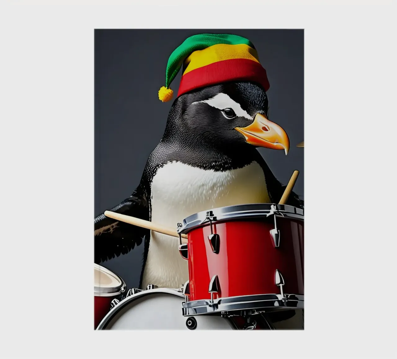 Pinguin mit Schlagzeug 2 notebook by kosinsart.gallery