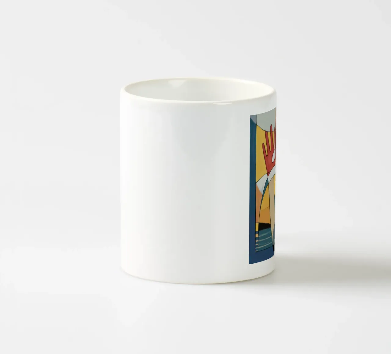 Amorevole abbraccio artistico tazza in ceramica da Crimson Whisper