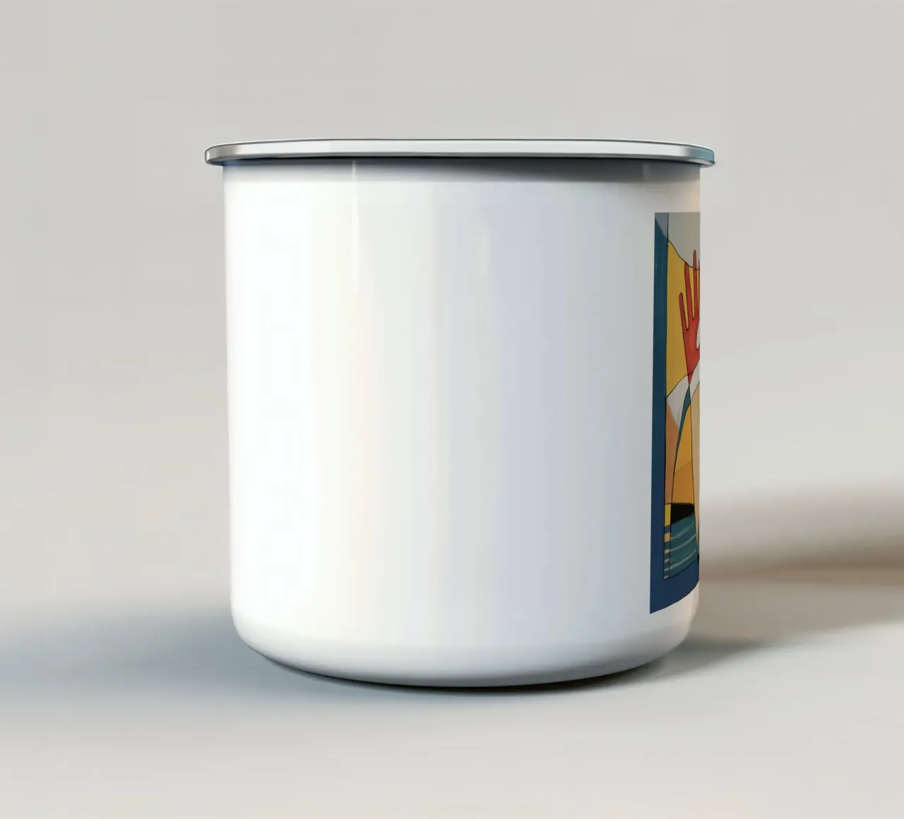 Amorevole abbraccio artistico tazza in smalto da Crimson Whisper
