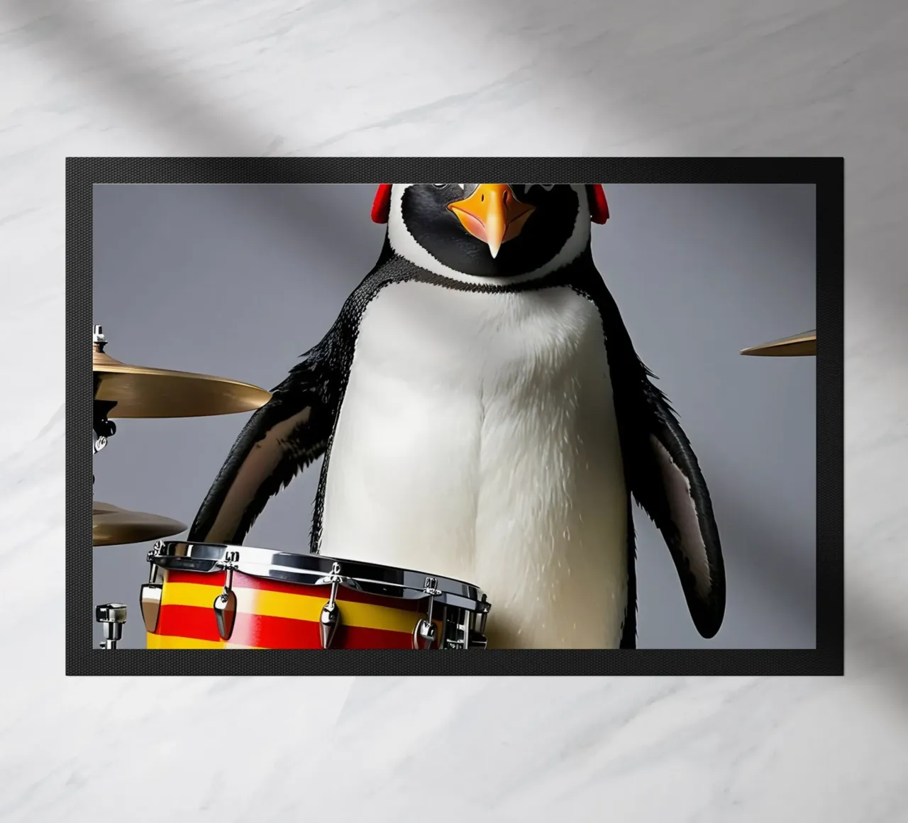 Pinguin mit Schlagzeug 1 zerbino da kosinsart.gallery