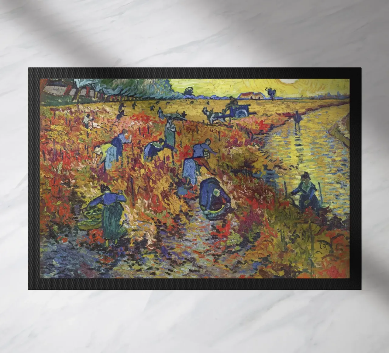 El viñedo rojo (1888) de Vincent van Gogh felpudo de Van Gogh Prints