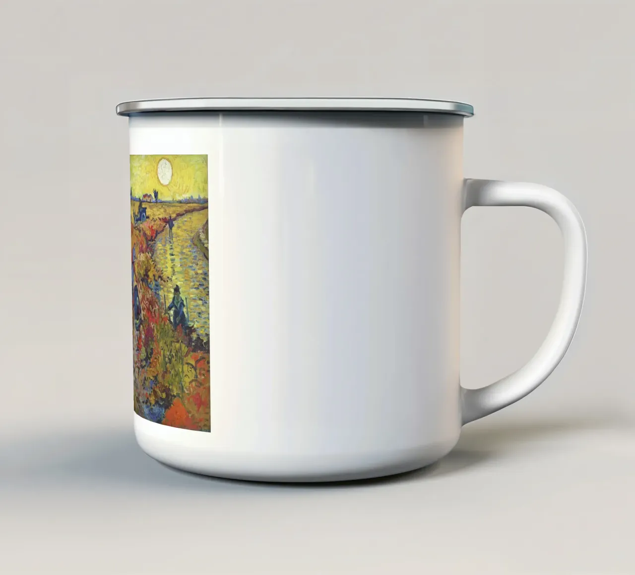 La vigna rossa di Vincent van Gogh (1888) tazza in smalto da Van Gogh Prints