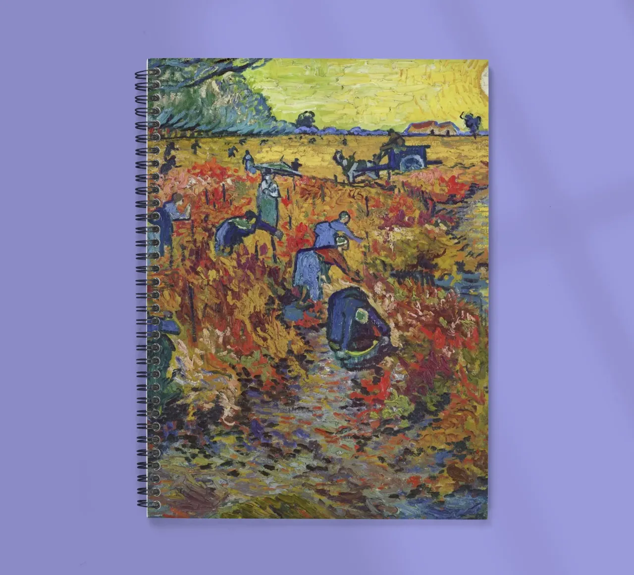 Vincent van Gogh’s The Red Vineyard (1888) spiral notebook by Van Gogh Prints