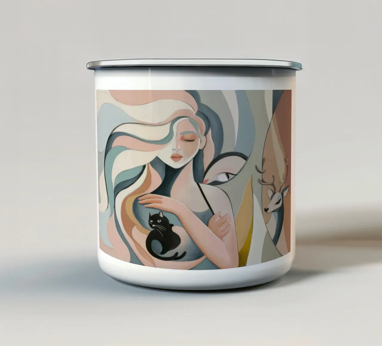 Armonia serena tazza in smalto da Crimson Whisper