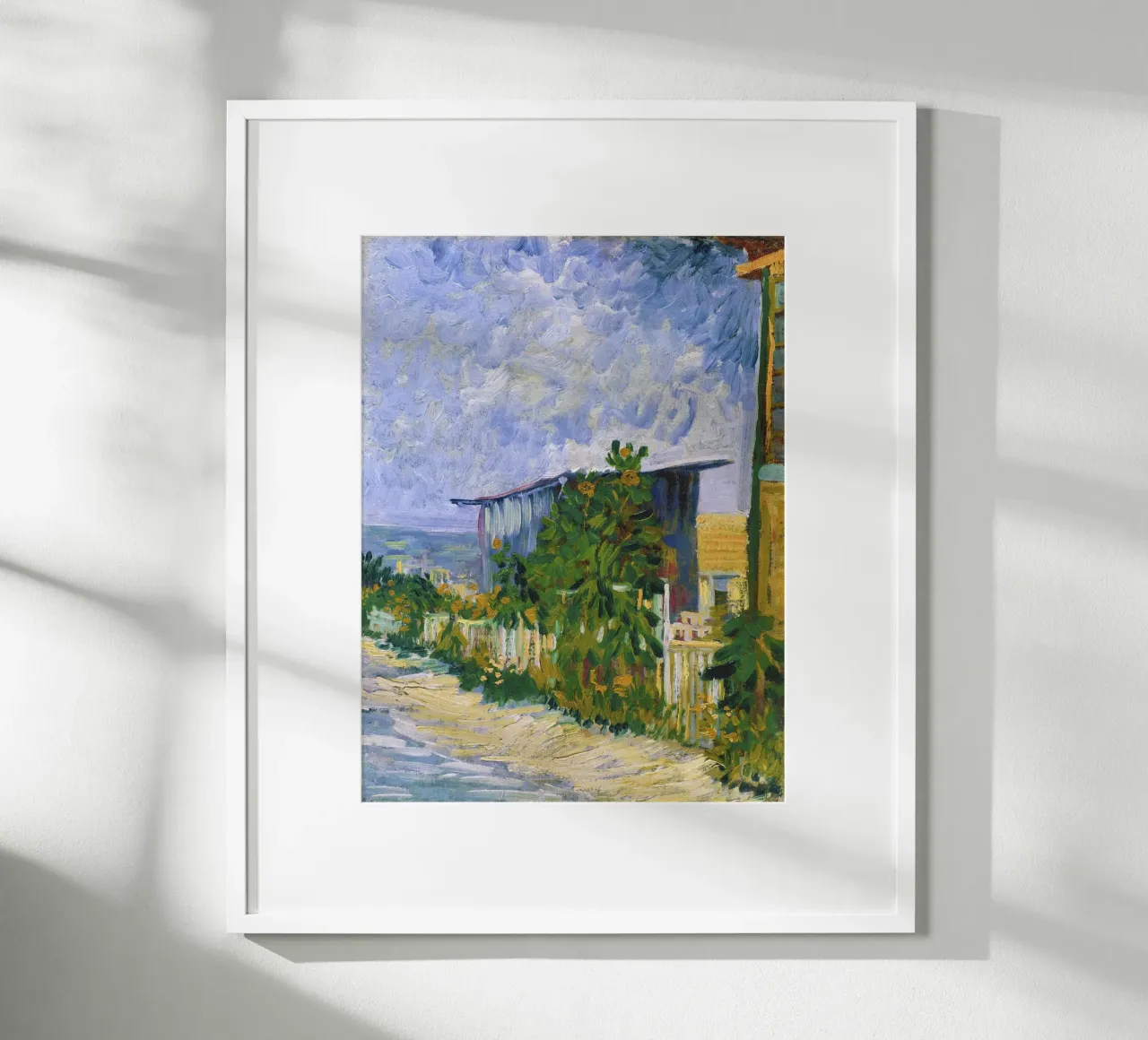 Il rifugio di Vincent van Gogh a Montmartre (1887) poster con telaio in alluminio da Van Gogh Prints