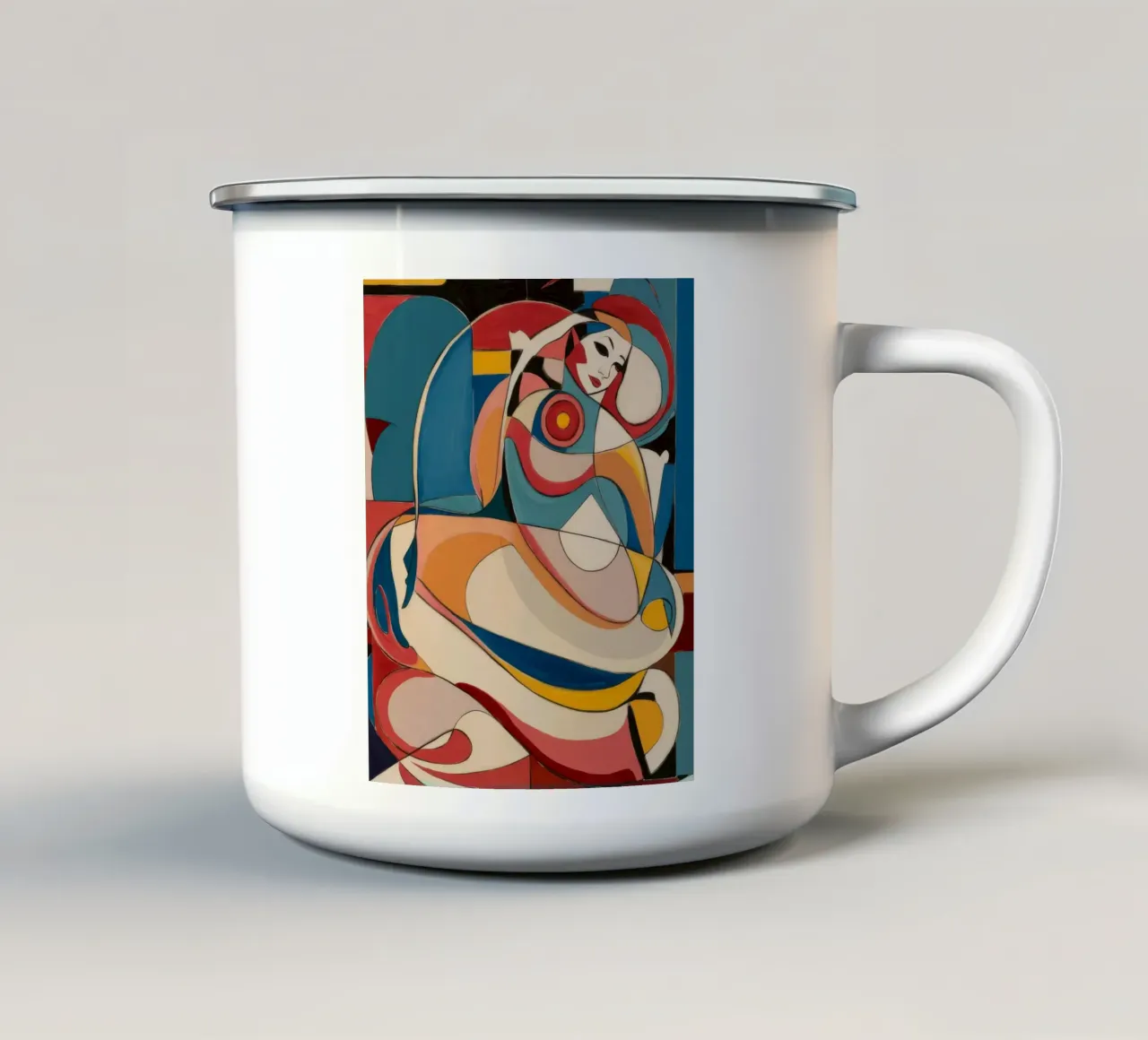 Torbellino dinámico taza de esmalte de Crimson Whisper