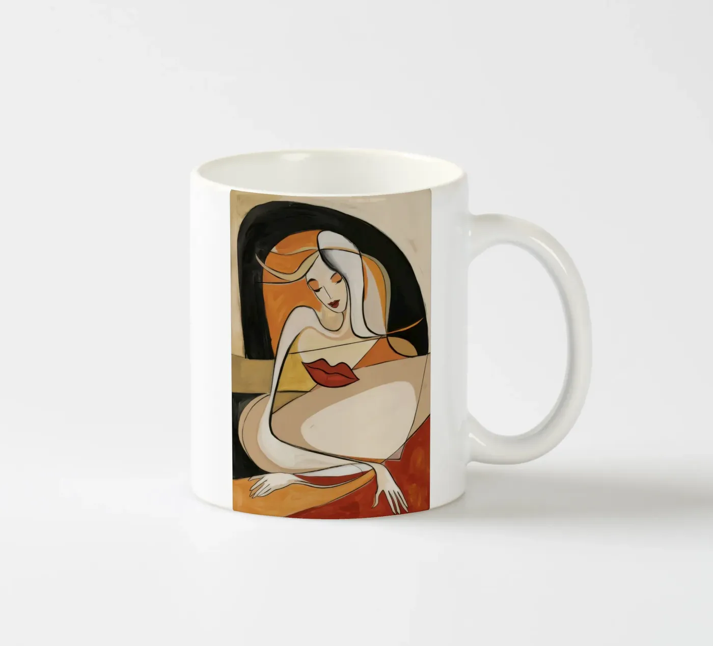 Contemplative Grace ceramic mug by Crimson Whisper