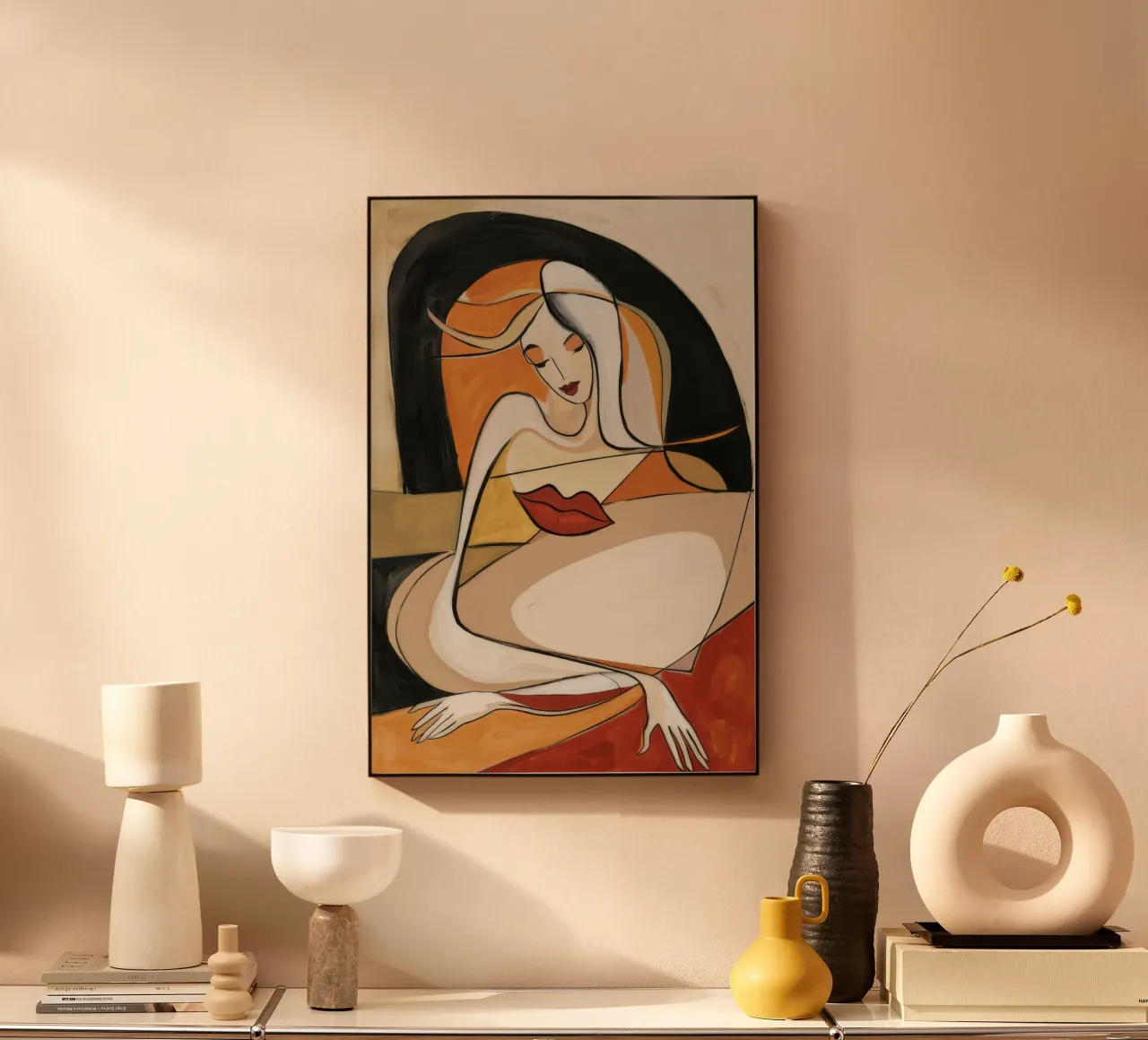 Contemplative Grace acrylic glass by Crimson Whisper