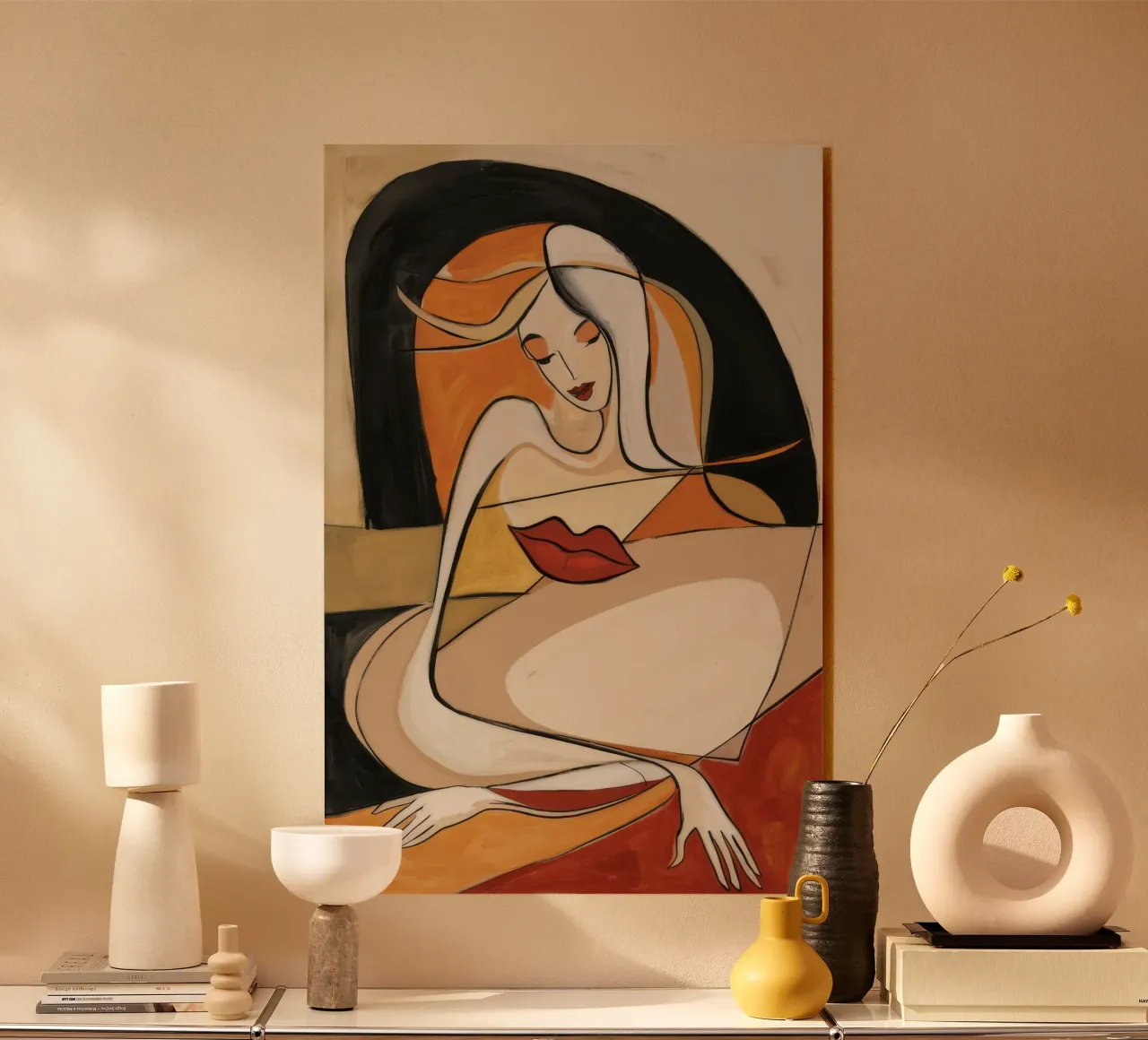 Contemplative Grace acrylic glass by Crimson Whisper