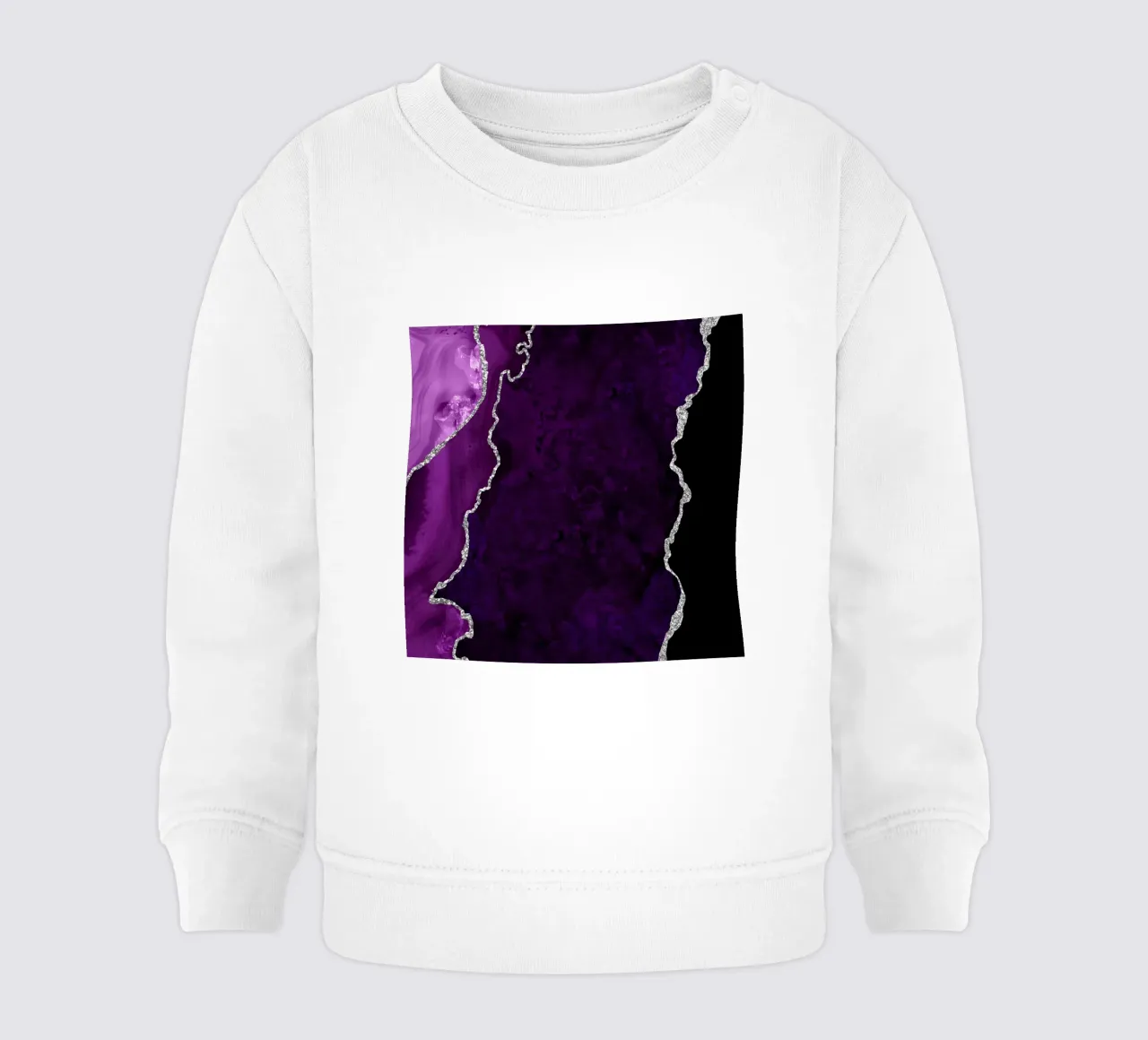 Agate violette et argentée Texture 01 sweat pour bébé de Gemstone Textures