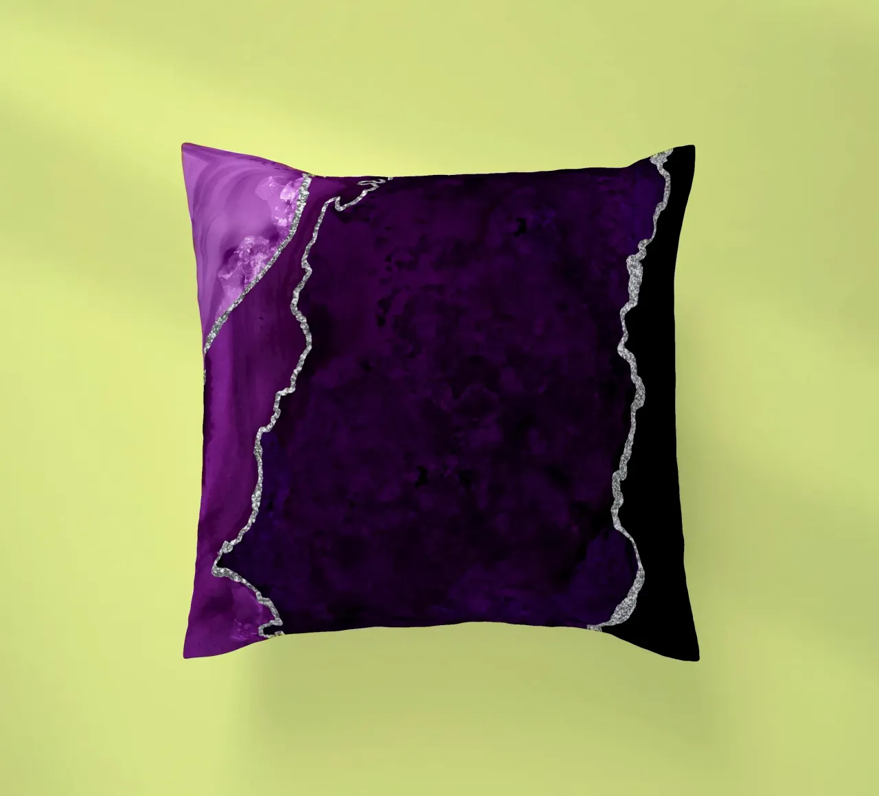 Paars & Zilver Agaat Textuur 01 kussen van Gemstone Textures