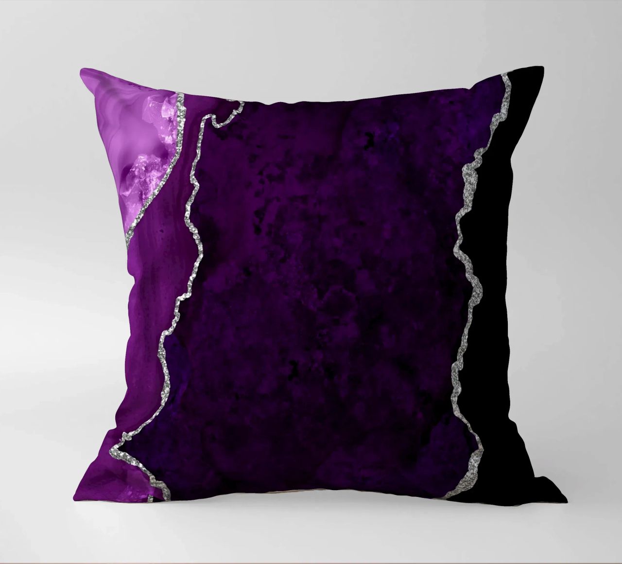 Agata viola e argento Texture 01 cuscino da Gemstone Textures