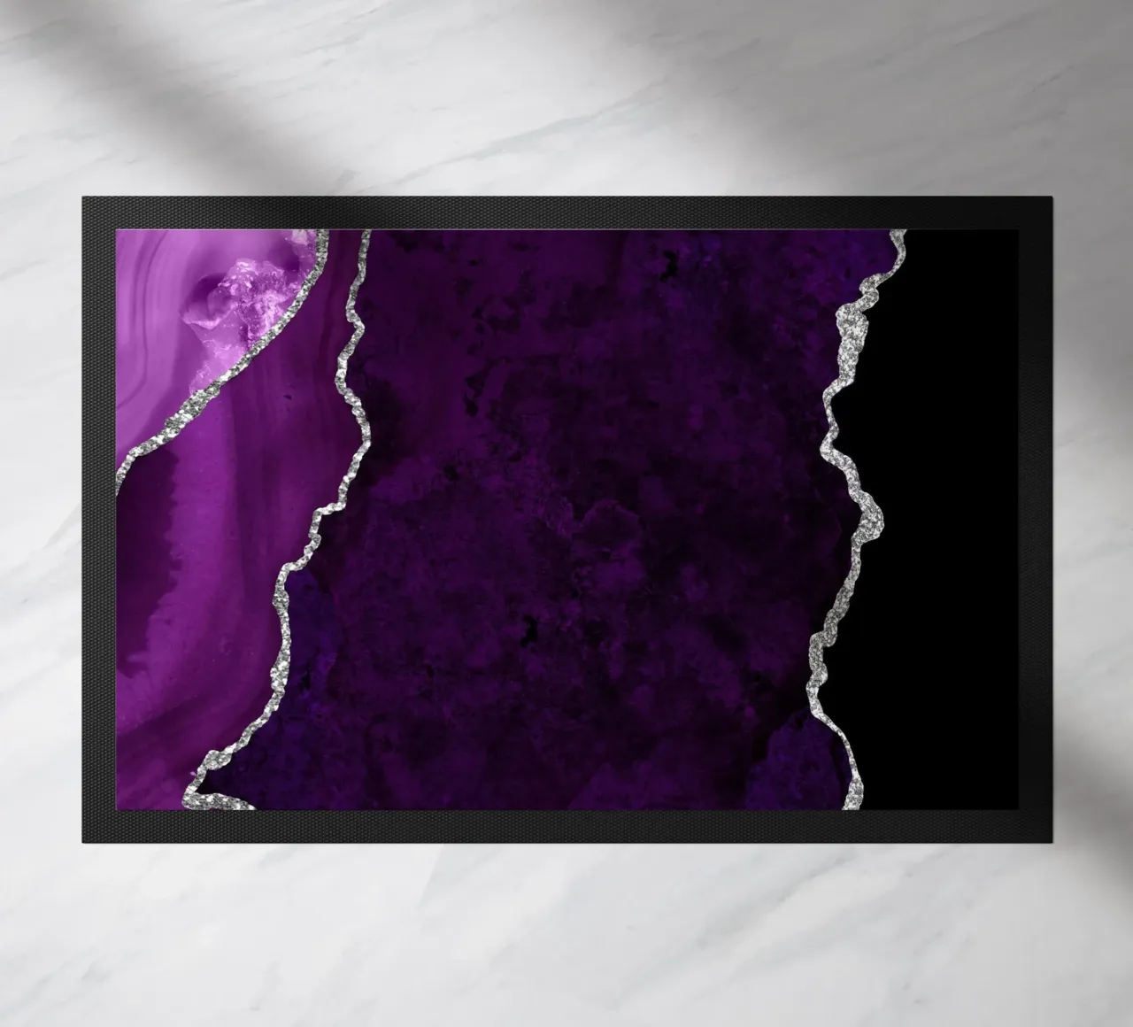 Agate violette et argentée Texture 01 paillasson de Gemstone Textures