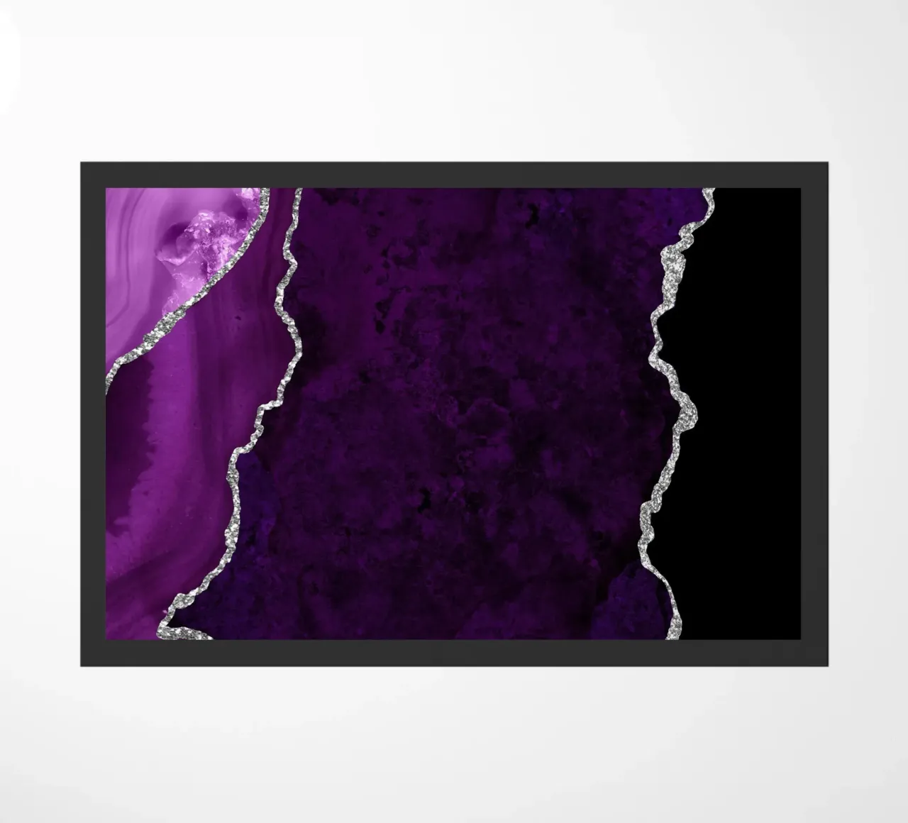 Agate violette et argentée Texture 01 paillasson de Gemstone Textures