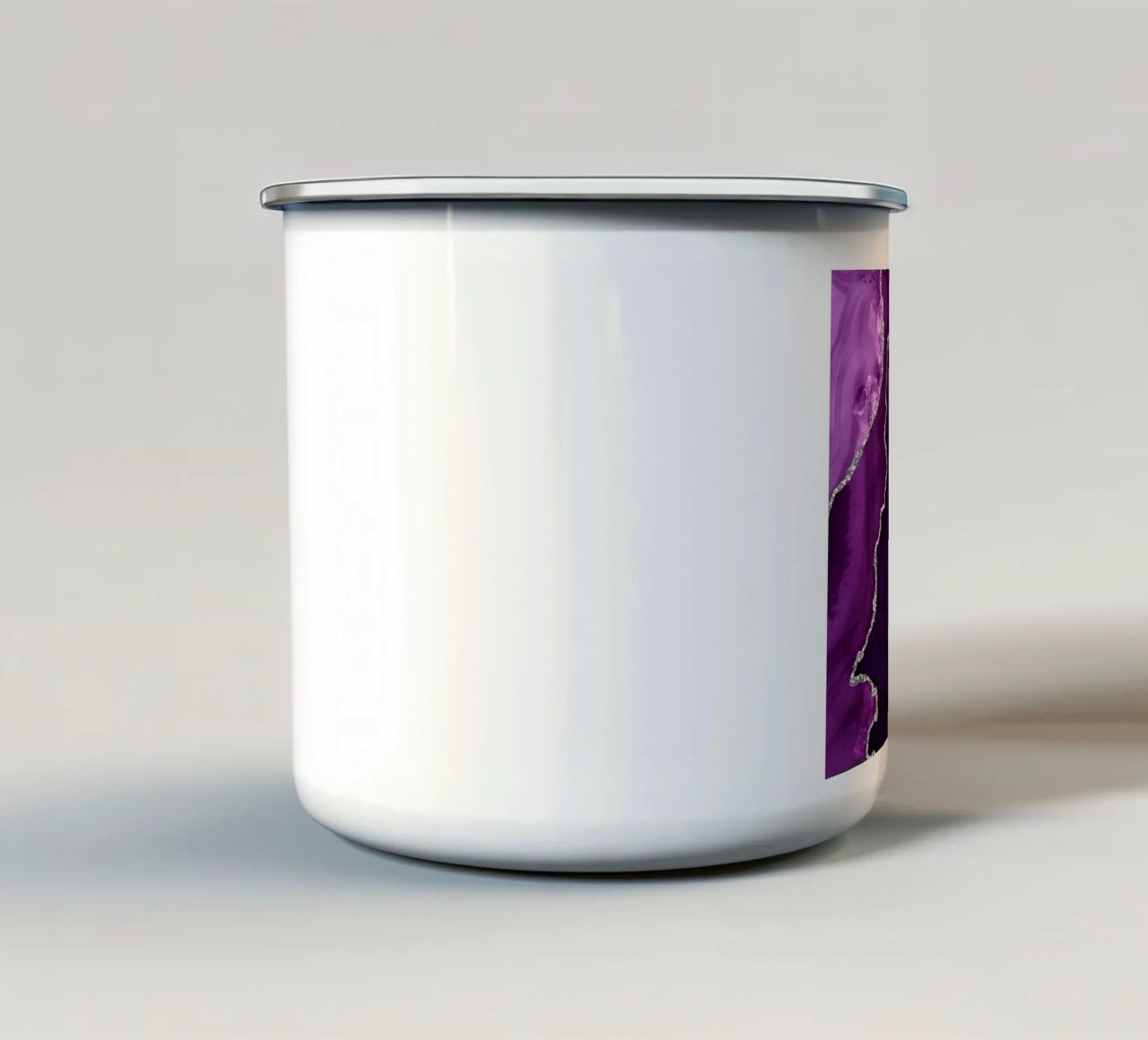 Agata viola e argento Texture 01 tazza in smalto da Gemstone Textures