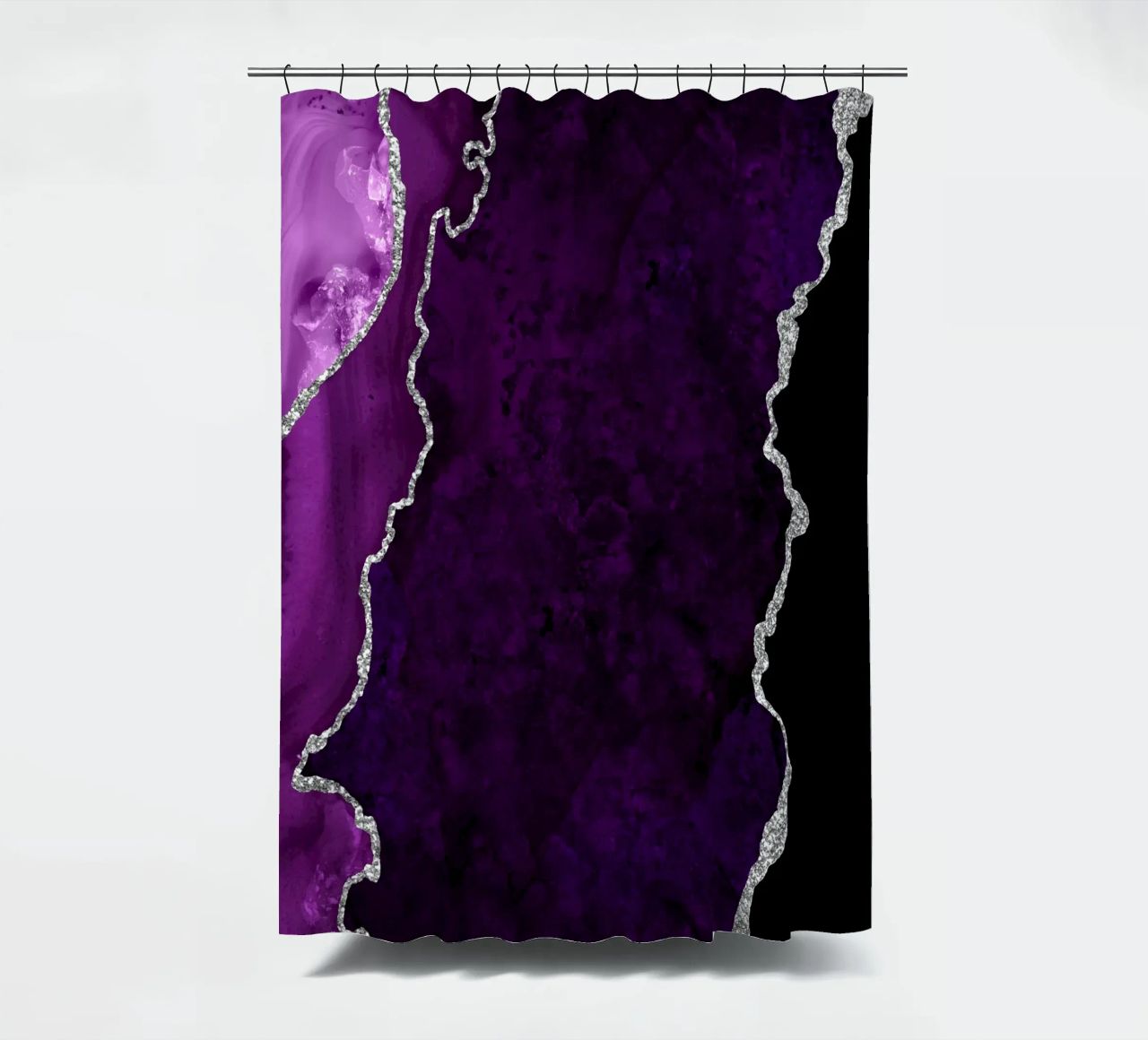 Agata viola e argento Texture 01 tenda da doccia da Gemstone Textures
