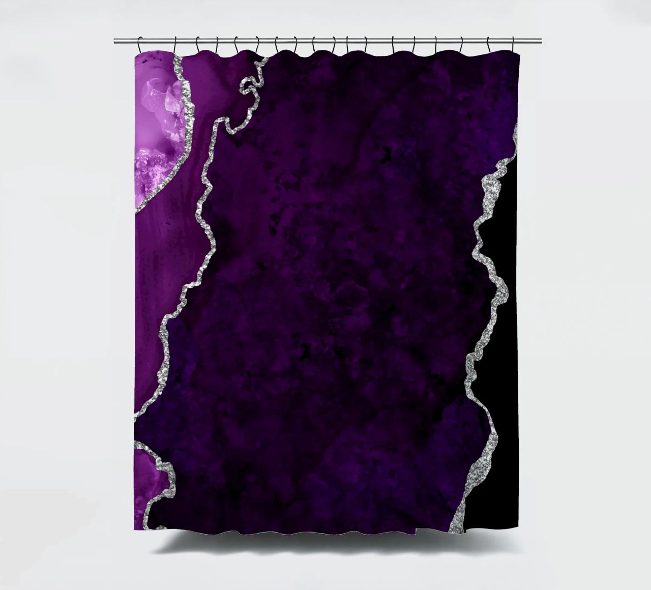 Agata viola e argento Texture 01 tenda da doccia da Gemstone Textures