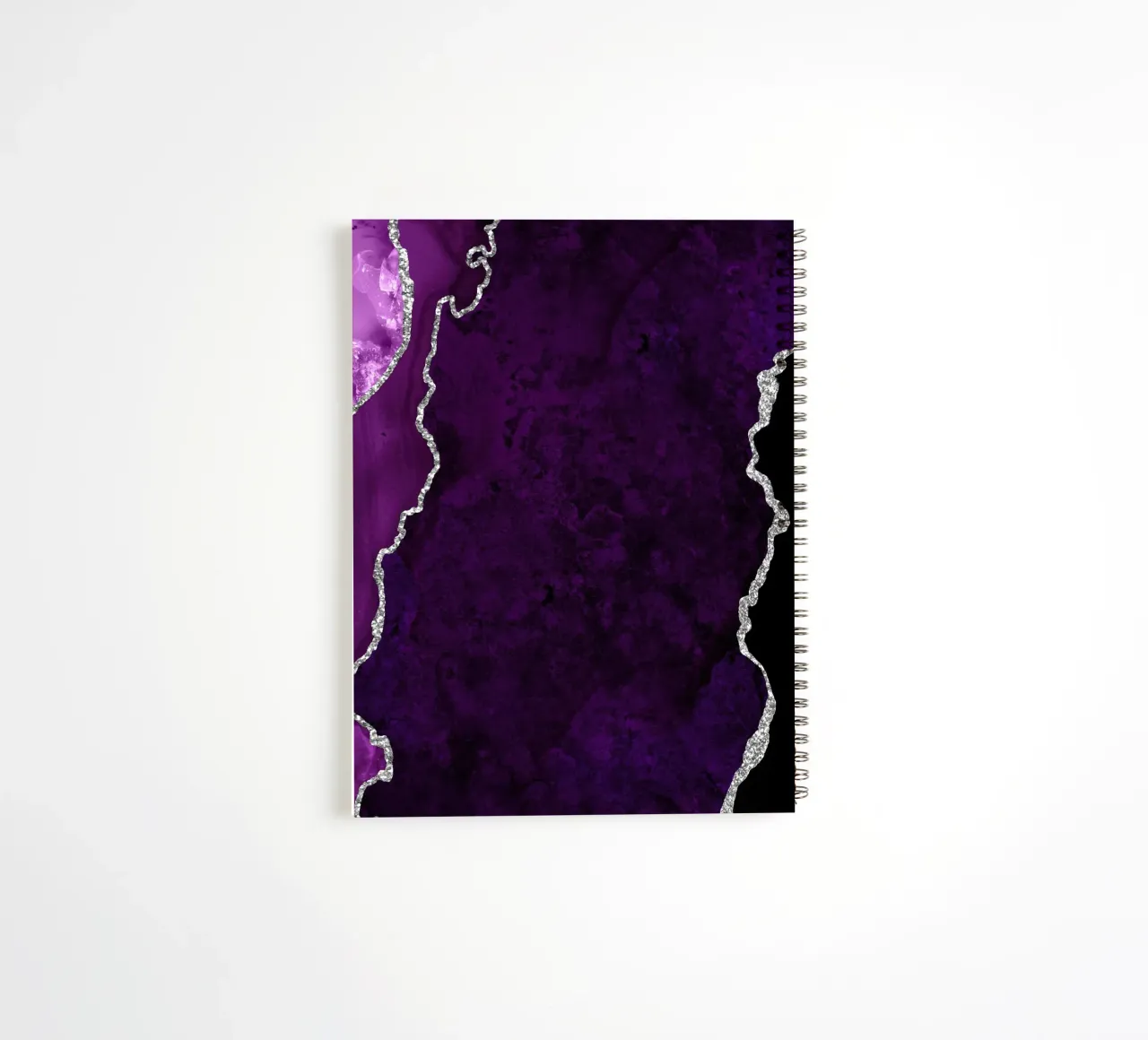 Agata viola e argento Texture 01 diario ad anelli da Gemstone Textures