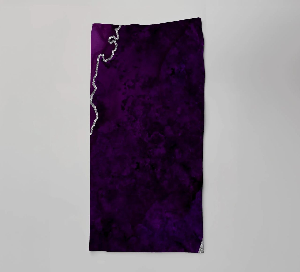 Agata viola e argento Texture 01 asciugamano da bagno da Gemstone Textures