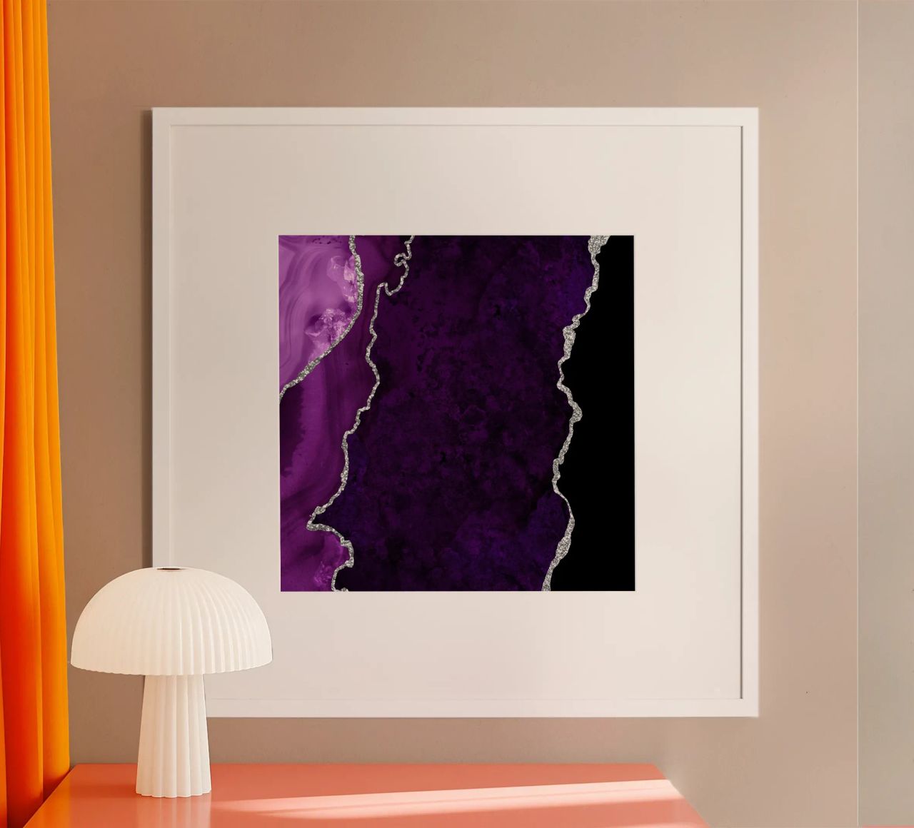 Agata viola e argento Texture 01 poster da Gemstone Textures