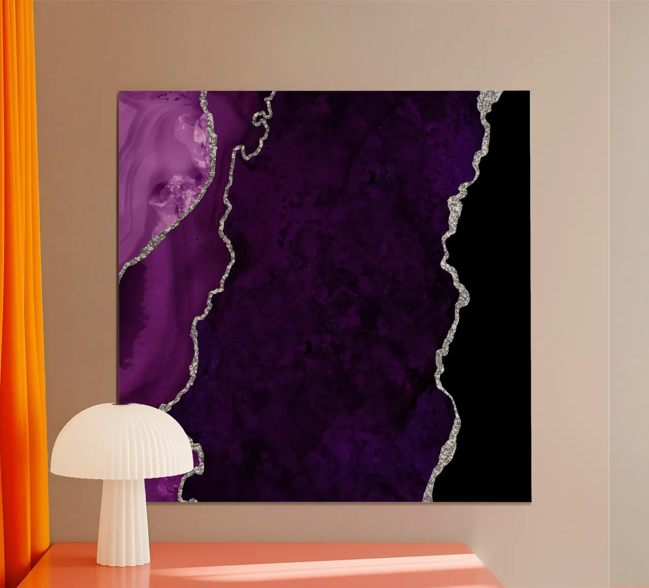 Lila & Silber Achat Textur 01 Hahnemühle von Gemstone Textures