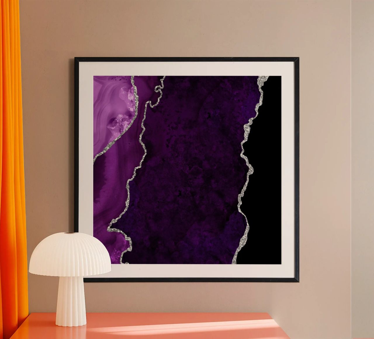 Agata viola e argento Texture 01 poster da Gemstone Textures