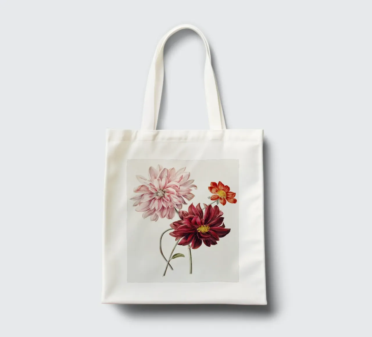 Dalie di Willem Hekking borsa in juta da Pretty Flowers Vintage Botanicals