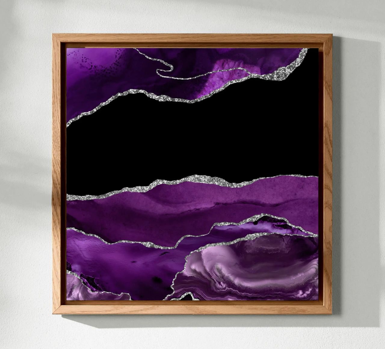 Agata viola e argento Texture 02 alluminio dibond da Gemstone Textures