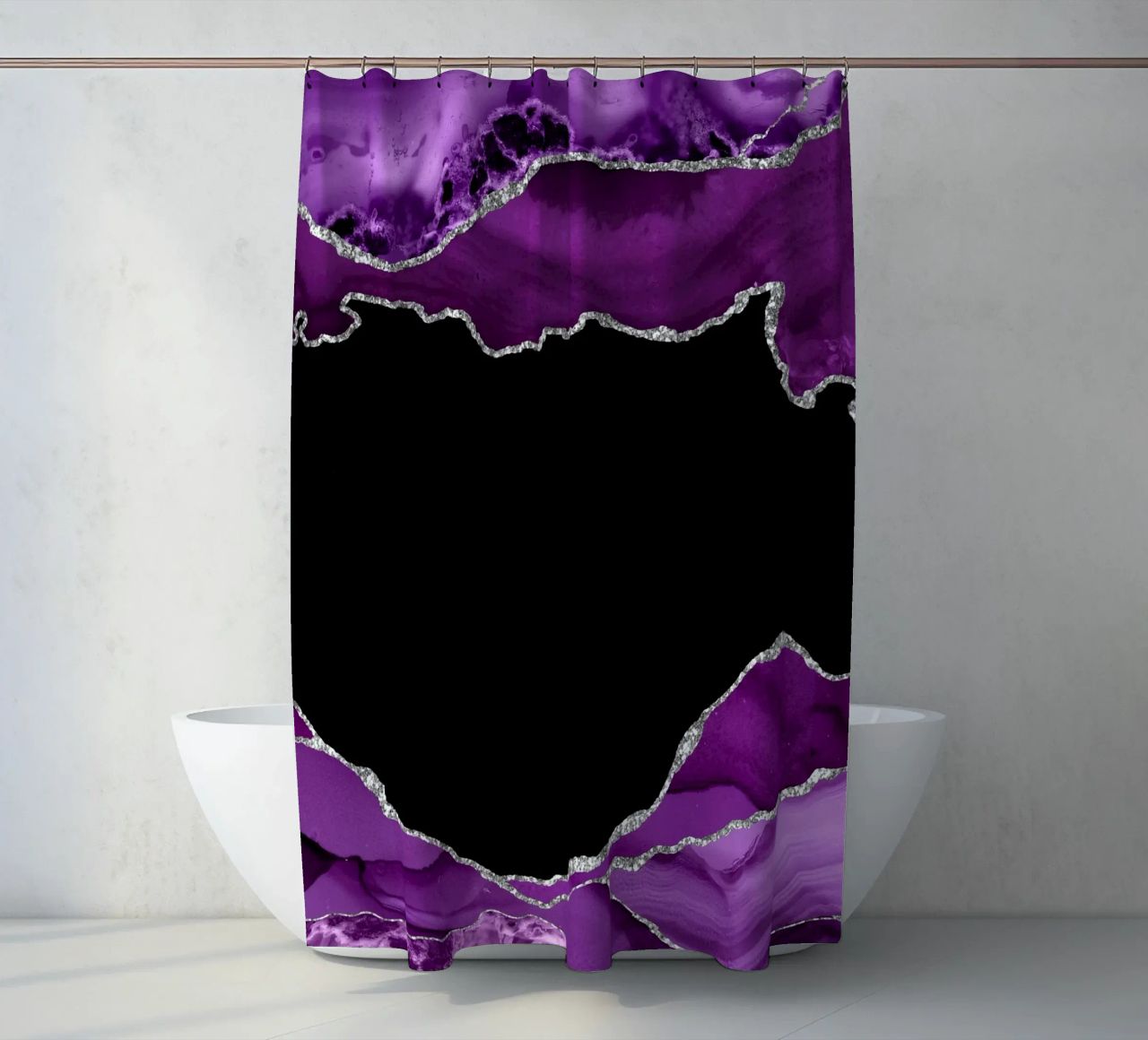Agata viola e argento Texture 03 tenda da doccia da Gemstone Textures